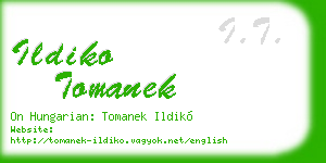 ildiko tomanek business card